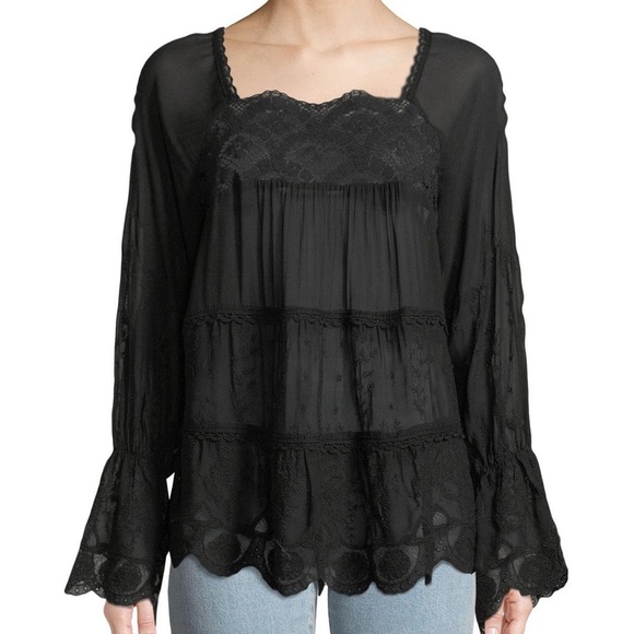 Johnny Was Black Lace Tunic